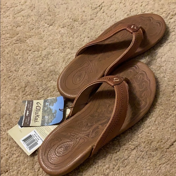 NWT OluKai Haiku Premium Leather Sandals US W6 - Picture 3 of 13